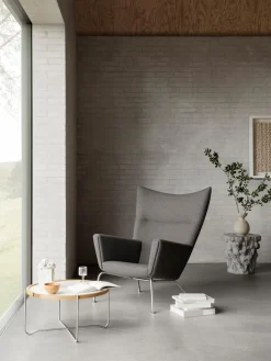 Mesa de centro redonda con bandeja reversible CH417