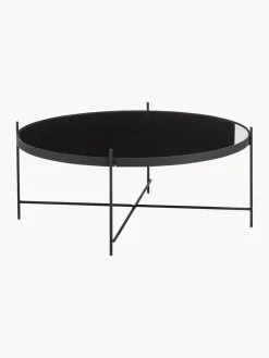 Mesa de centro redonda Cupid, tablero de vidrio extraíble