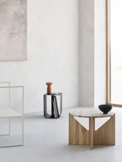 Mesa de centro redonda de roble Future