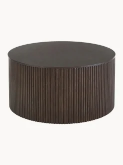 Mesa de centro redonda de madera con espacio de almacenamiento Nele