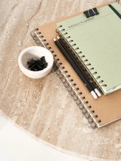 Mesa de centro redonda de travertino Marisa