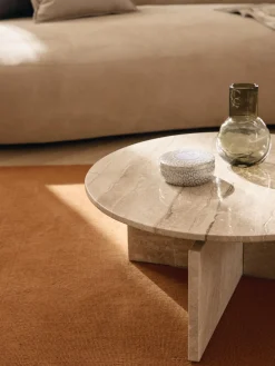 Mesa de centro redonda de travertino Marisa