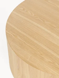 Mesa de centro redonda de madera Dan