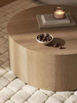 Mesa de centro redonda de madera Dan