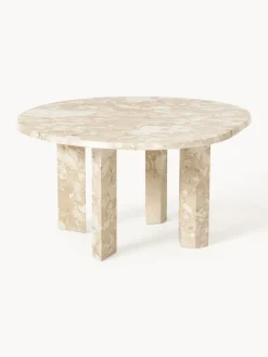 Mesa de centro redonda de mármol Taula