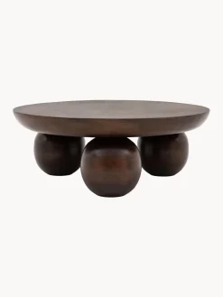 Mesa de centro redonda de madera de mango Sculpt