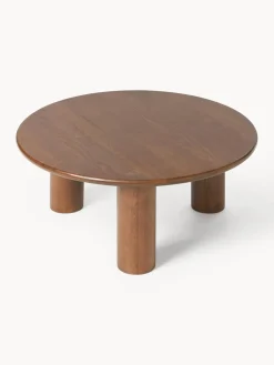 Mesa de centro redonda de madera de roble Didi
