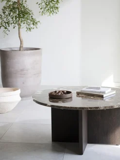 Mesa de centro redonda de mármol Brooksville