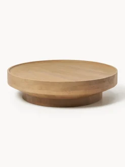 Mesa de centro redonda XL de madera de mango Benno