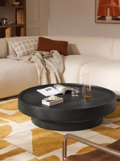 Mesa de centro redonda XL de madera de mango Benno