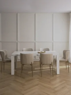 Mesa de comedor en look mármol Carl