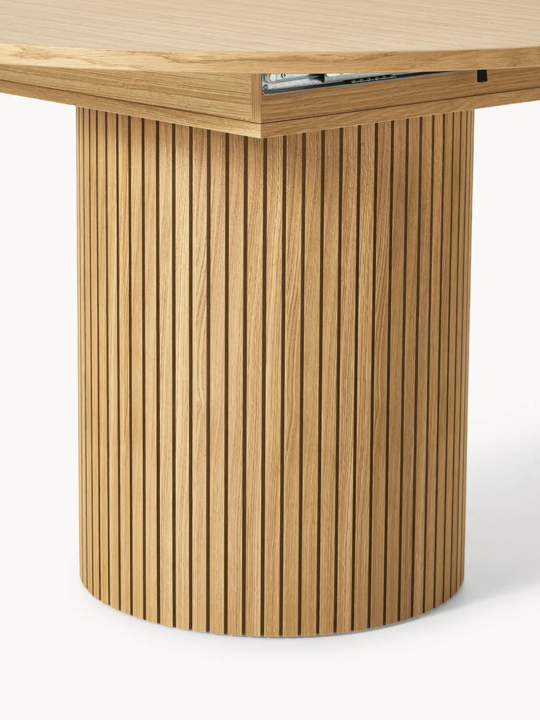 Mesa de comedor extensible acanalada Filo, 120 - 160 x 75 cm