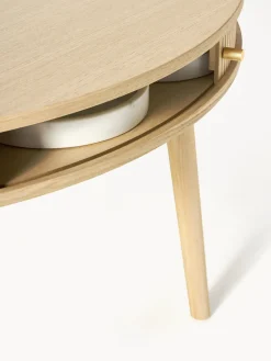 Mesa de comedor redonda con espacio de almacenamiento Calary, tamaños diferentes