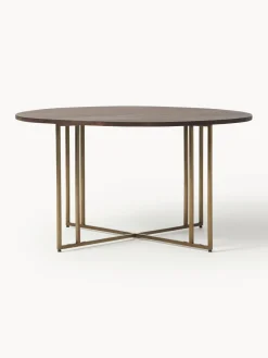 Mesa de comedor redonda de madera de mango Luca, tamaños diferentes