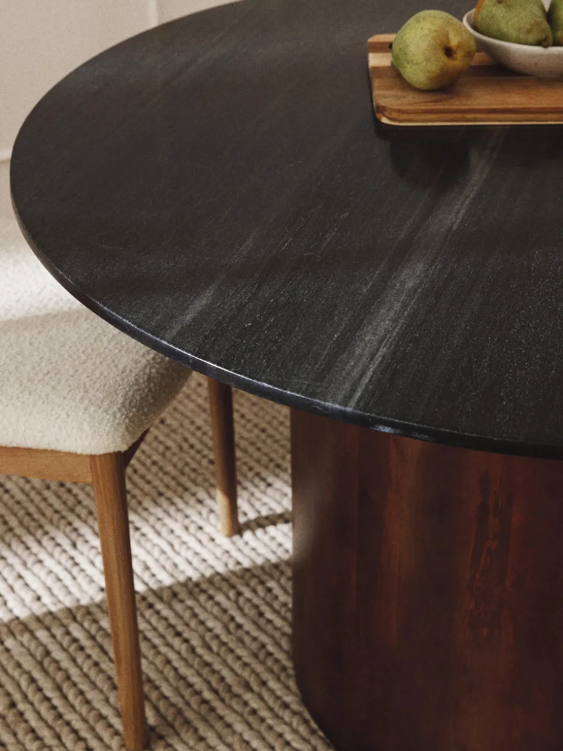 Mesa de comedor redonda de mármol, Abby, tamaños diferentes