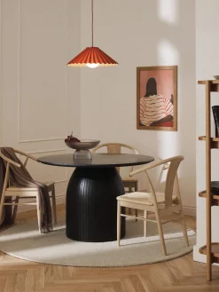 Mesa de comedor redonda Nelly con tablero de mármol Ø 115 cm