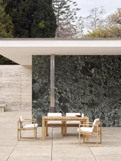 Mesa de jardín plegable de madera de teca BK15, 153 x 76 cm