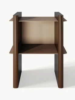 Mesilla de noche con elementos de metal Rami