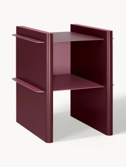 Mesilla de noche con elementos de metal Rami