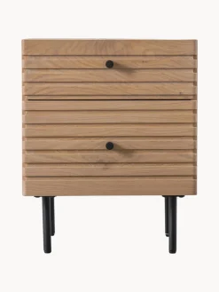 Mesilla de noche de madera Okayama