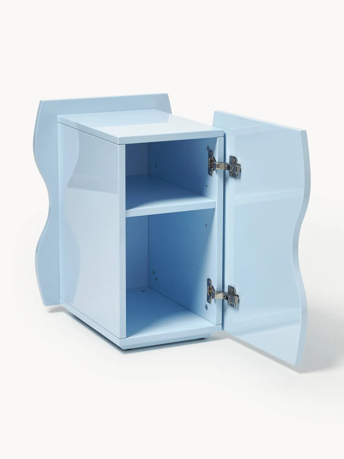 Mesita de noche brillante Emina