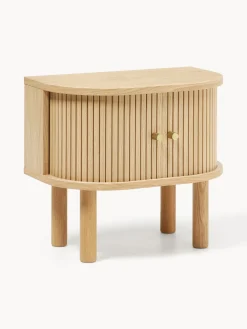 Mesita de noche con frente acanalado Calary