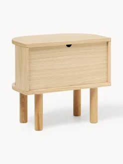 Mesita de noche con frente acanalado Calary