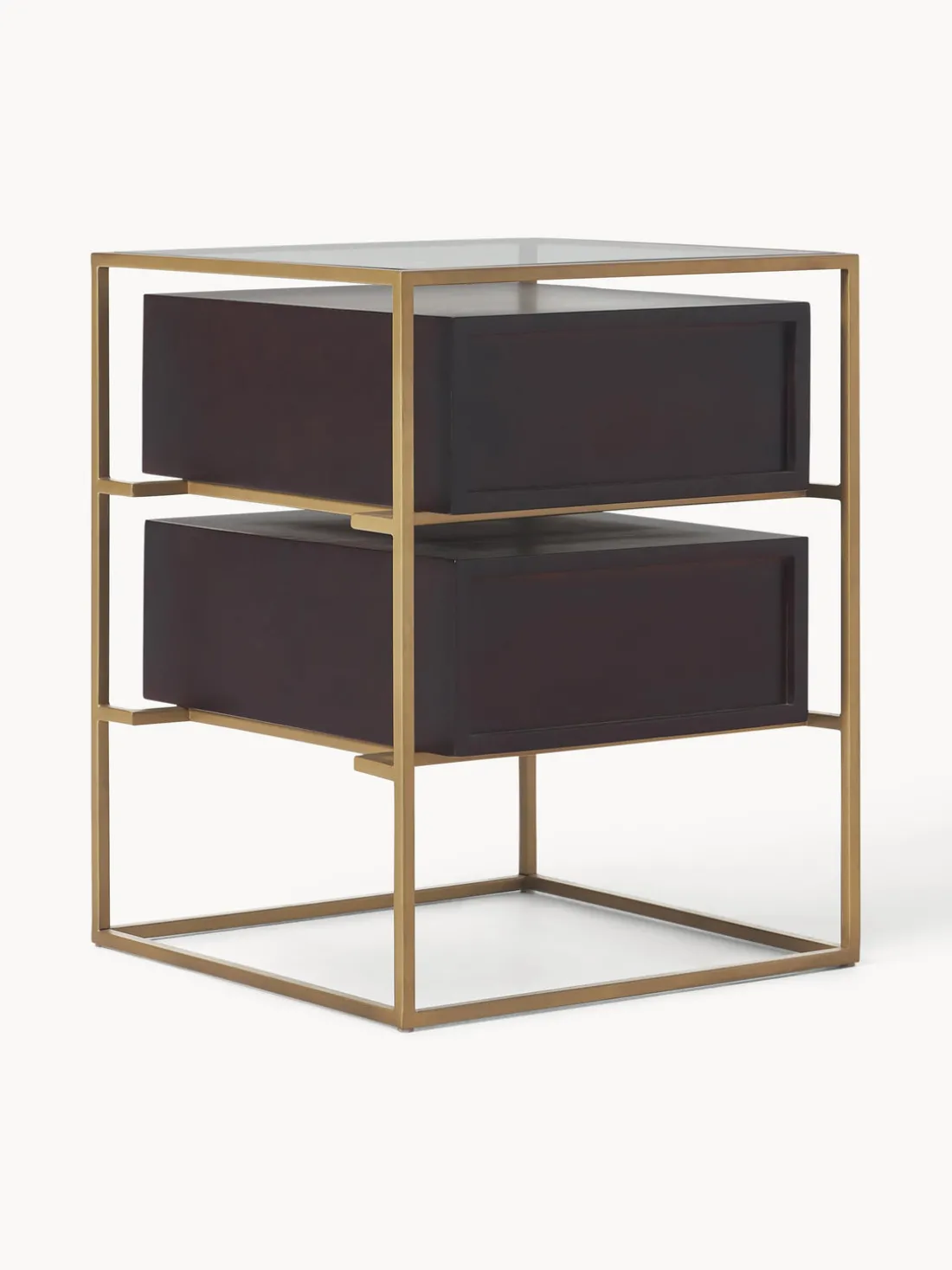 Mesita de noche de madera de mango Lyle