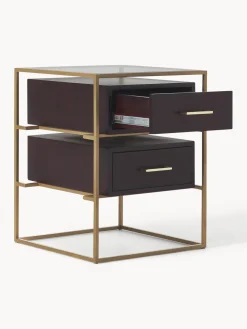 Mesita de noche de madera de mango Lyle