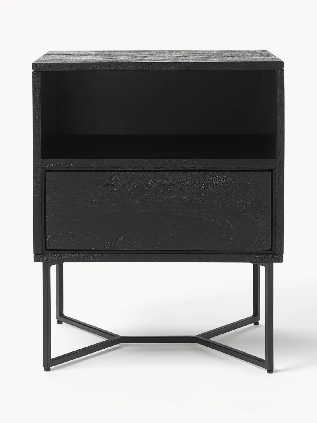 Mesita de noche de madera de mango con cajón Luca