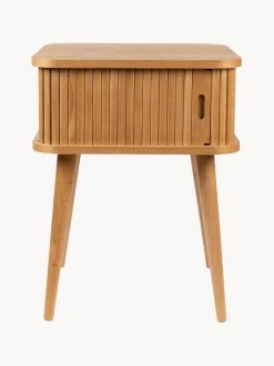 Mesita de noche de madera Barbier, puerta corredera