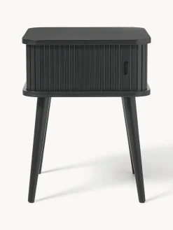 Mesita de noche de madera Barbier, puerta corredera