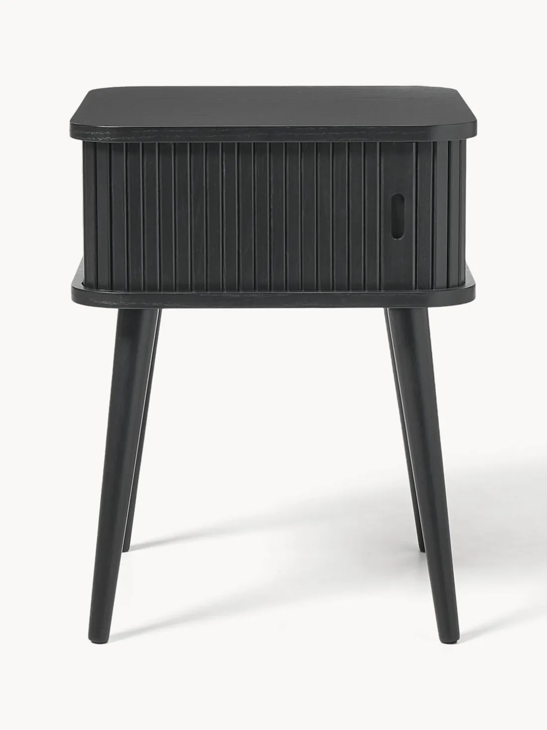 Mesita de noche de madera Barbier, puerta corredera