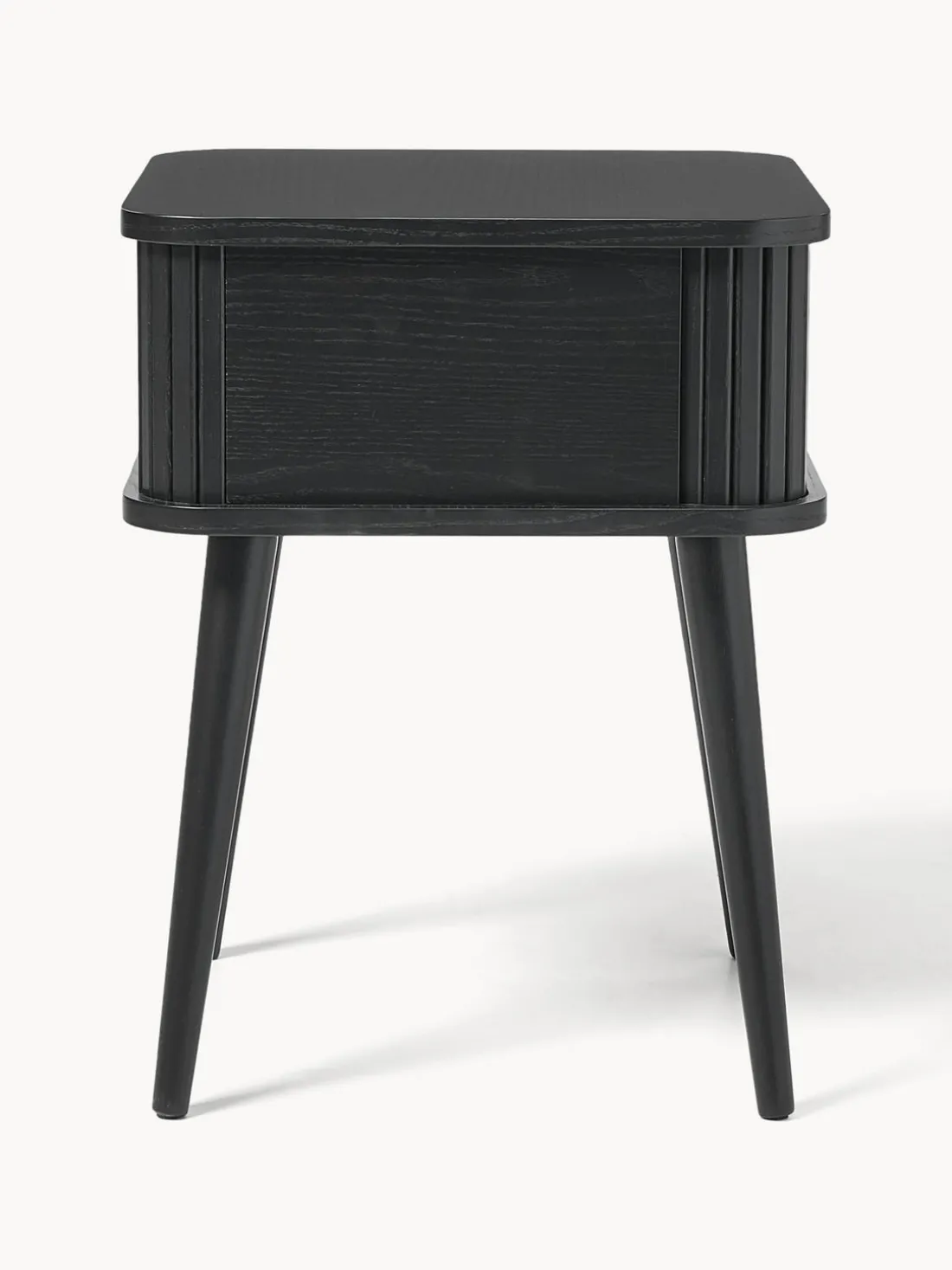 Mesita de noche de madera Barbier, puerta corredera