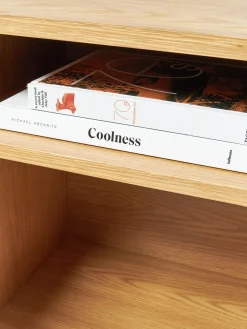 Mesita de noche de madera de roble Beyla