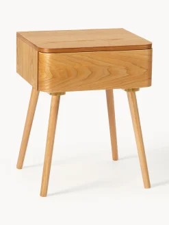 Mesita de noche de madera Gunydin