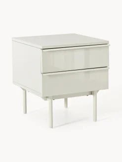 Mesita de noche de madera Elona