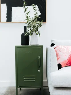 Mesita de noche de metal The Shorty, apertura de puerta izquierda o derecha