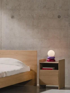 Mesita de noche Toopt - roble