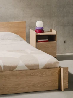 Mesita de noche Toopt - roble