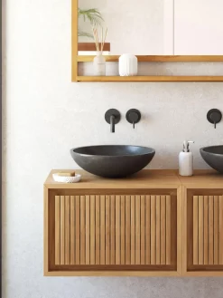 Mueble bajo lavabo de madera de teca Taciana, 60 cm