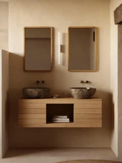 Mueble bajo lavabo de madera de teca Yenit