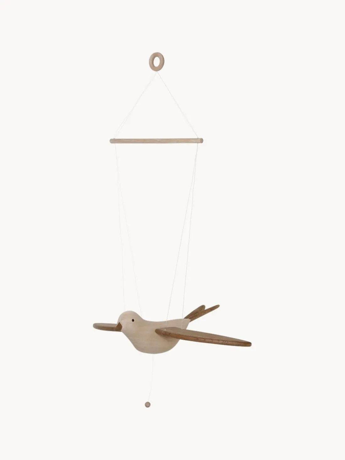 Móvil artesanal de madera de roble Koko