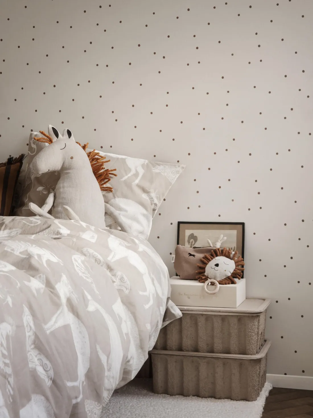 Móvil de música de lino Lion