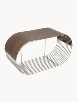 Panel para estante de pared de madera de nogal Curva