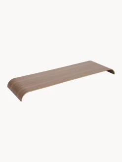 Panel para estante de pared de madera de nogal Curva