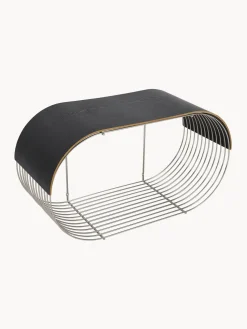 Panel para estante de pared de madera de roble Curva