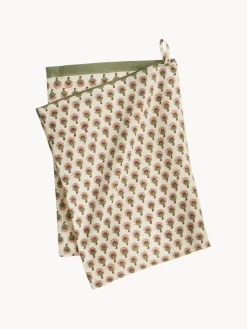 Paño de cocina artesanal con estampado floral Lulu
