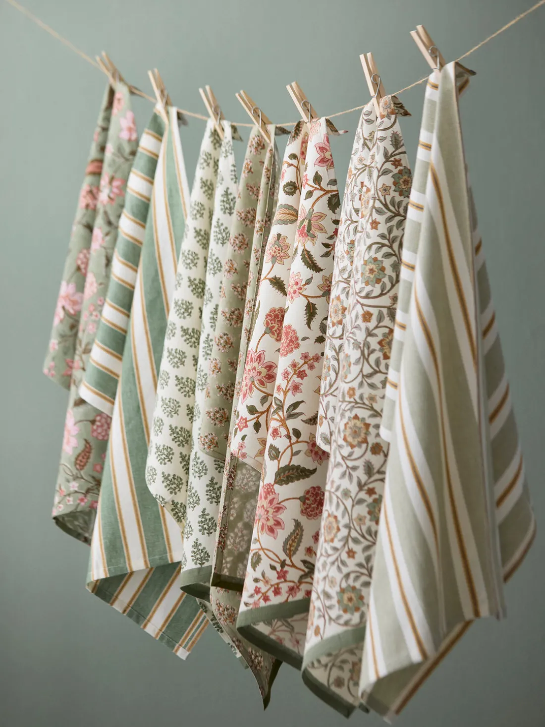 Paño de cocina artesanal con rayas Palermo