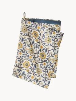 Paño de cocina artesanal con estampado floral Lulu